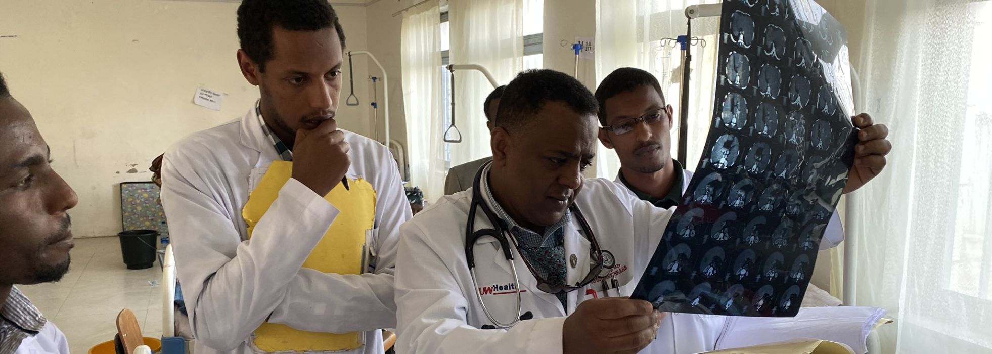 Dr. Dawd Siraj and global health colleagues in Ethiopia