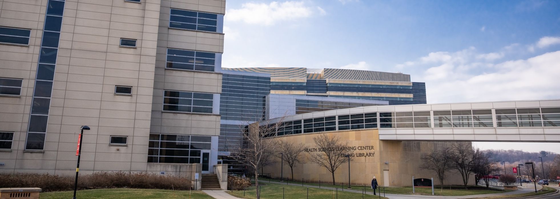 Exterior building photo of the Health Science Learning Center at the University of Wisconsin School of Medicine and Public Health