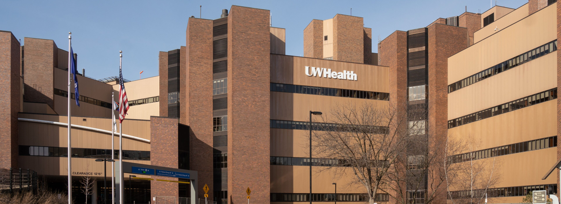 Exterior photo of UW Health University Hospital