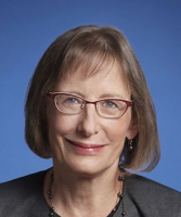 headshot of Diane Meier, MD, in front of a blue background to promote her Grand Rounds talk: All You Need is Love: Human Connection During COVID and Beyond