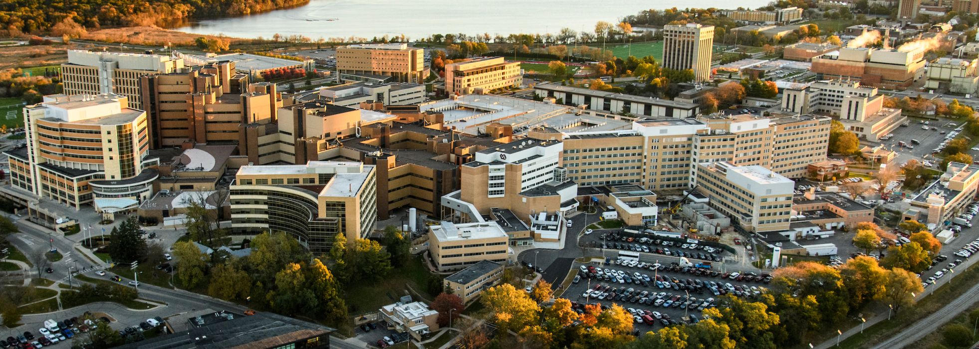 Aerial photo of the University of Wisconsin-Madison medical campus
