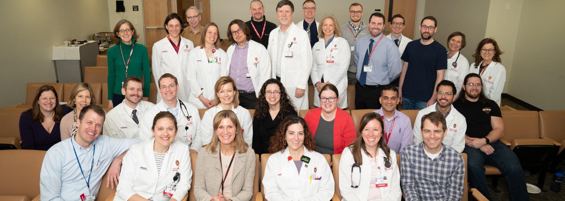 Indoor group photo of Hospital Medicine faculty