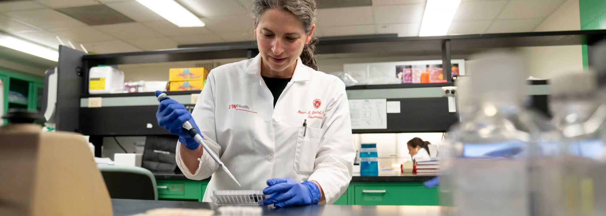 Photo of Dr. Miriam Shelef in her lab