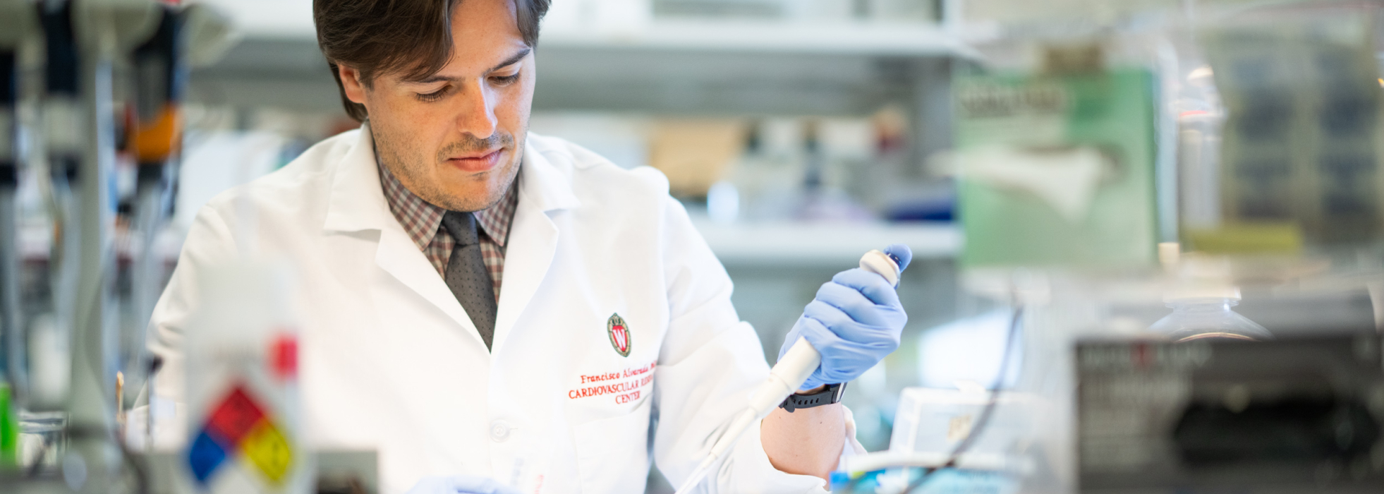 Photo of Dr. Francisco Alvarado in his lab