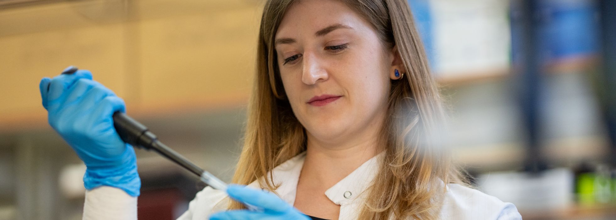 Young researcher in lab