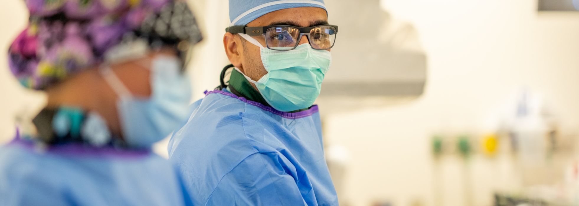 Dr. Farhan Raza in the cath lab