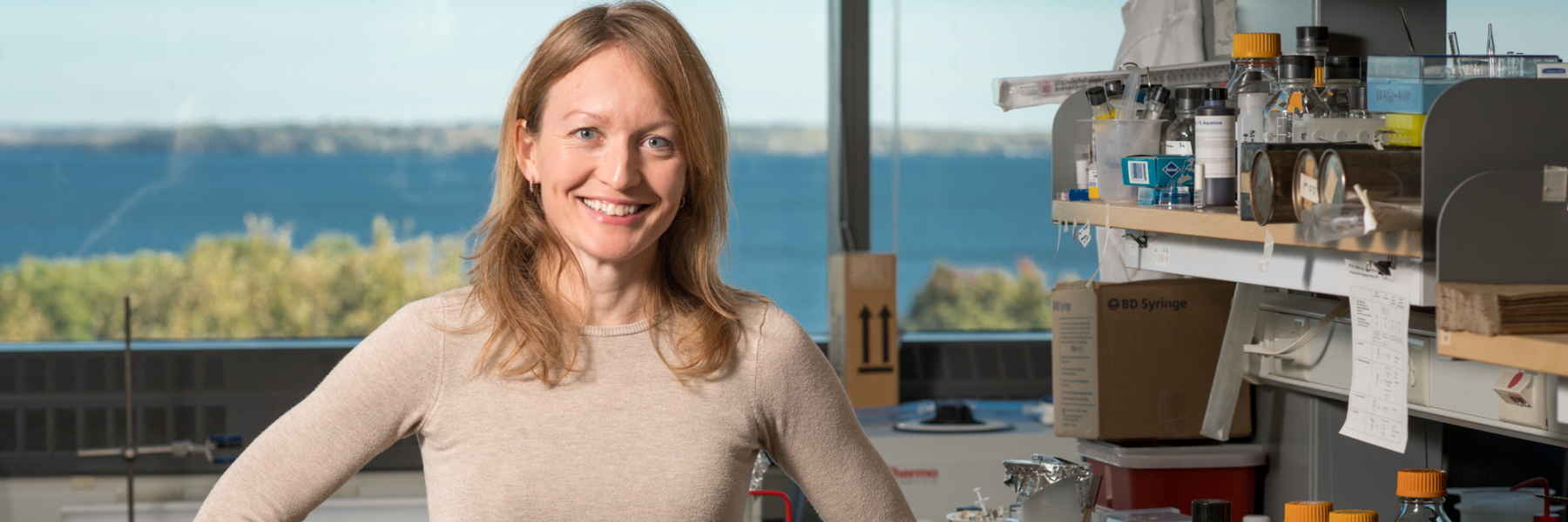 Dr. Barbara Bendlin in the lab