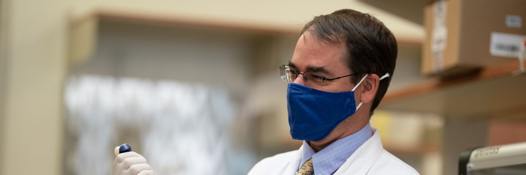 Mark E. Burkard, MD, PhD, in his lab