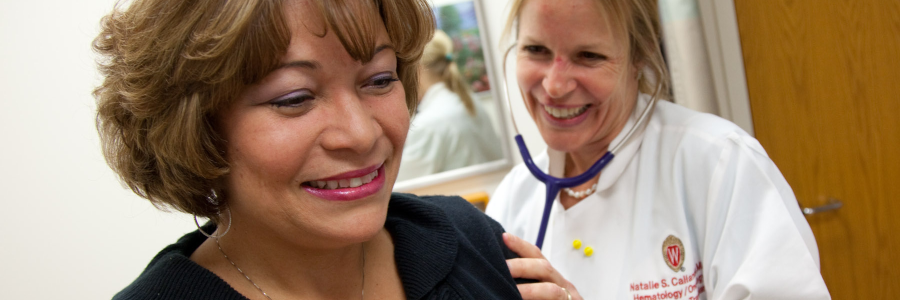 Dr. Natalie Callendar with patient