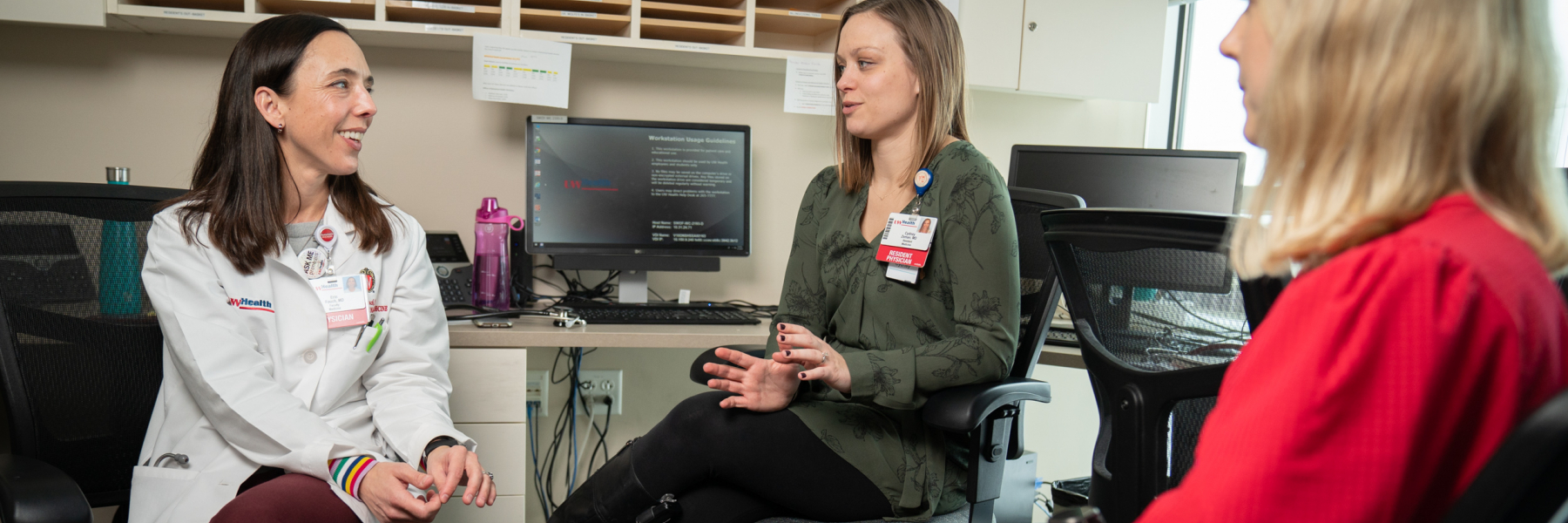 Dr. Erin Faust with resident