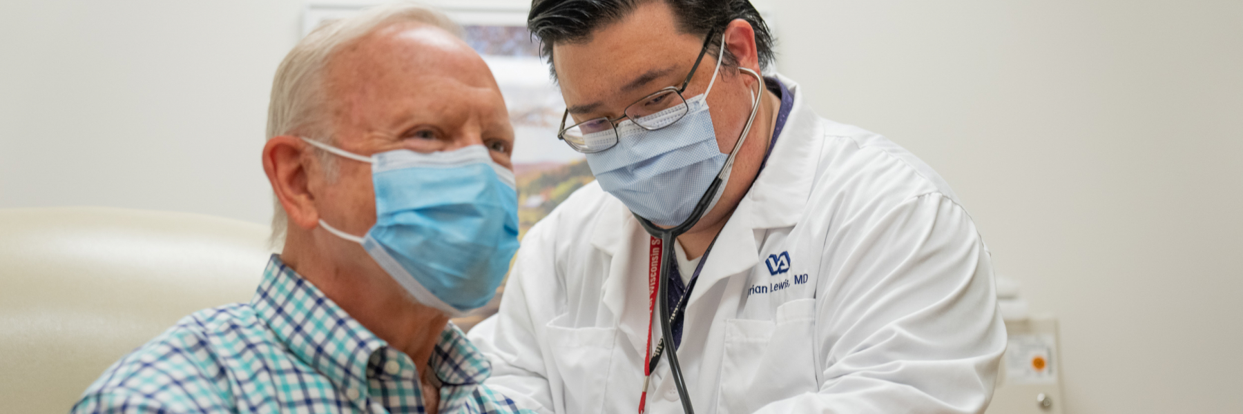 Dr. Brian Lewis in Geriatrics clinic