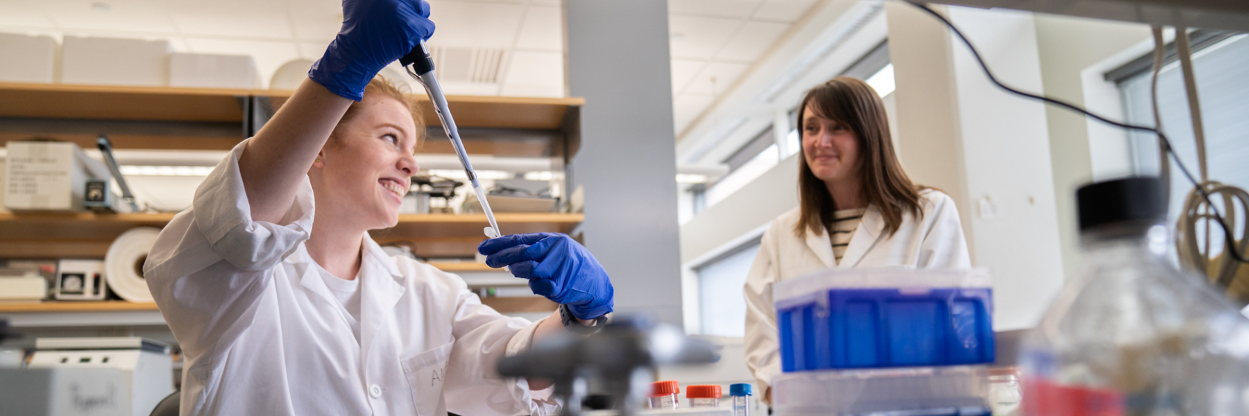 Infectious disease researchers working in the Pepperell lab
