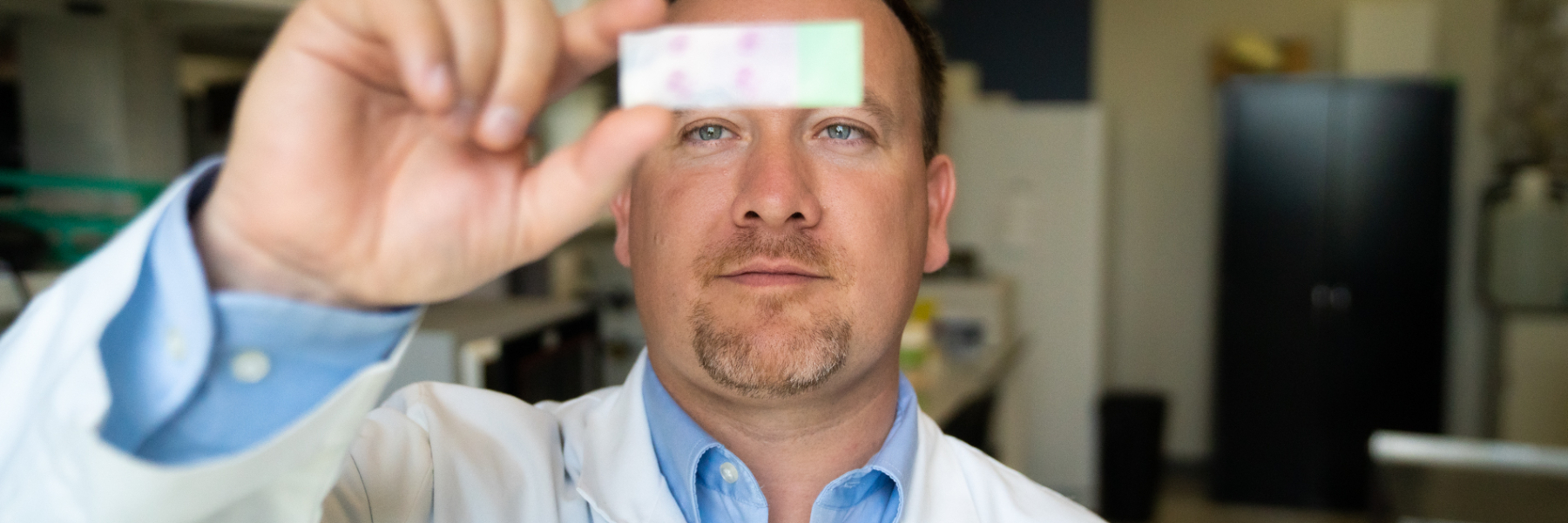 Dr. Dustin Deming in the lab