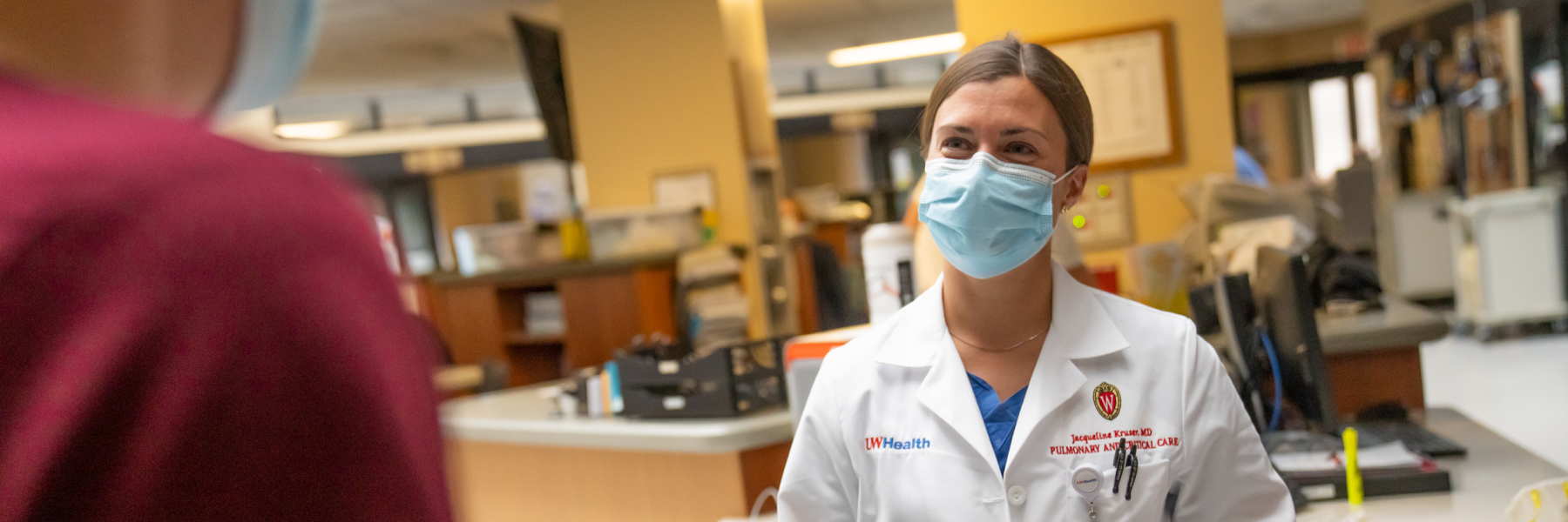 Resident alumna Dr. Jacqueline Kruser in the UW Health MICU
