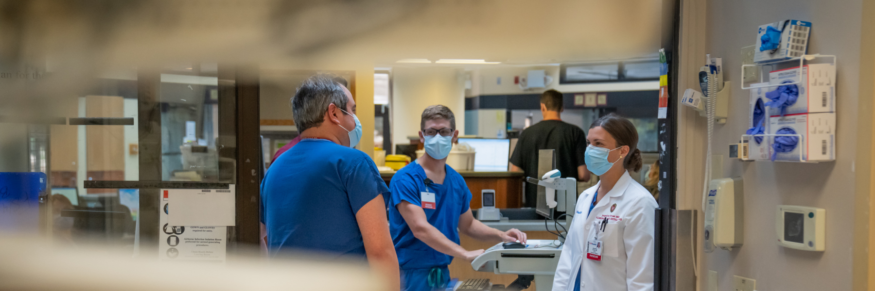 Dr. Jackie Kruser and others in the MICU