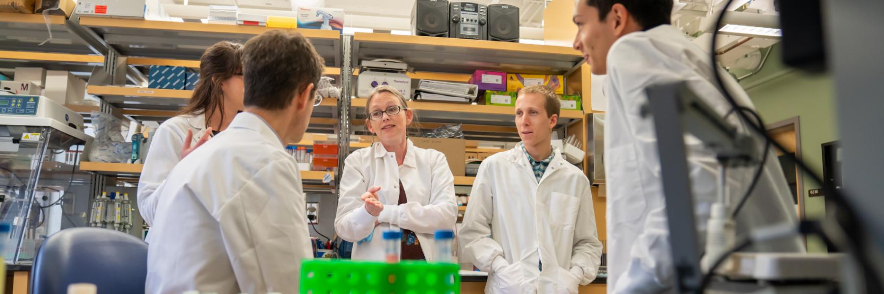 Dr. Rozalyn Anderson and team in the lab