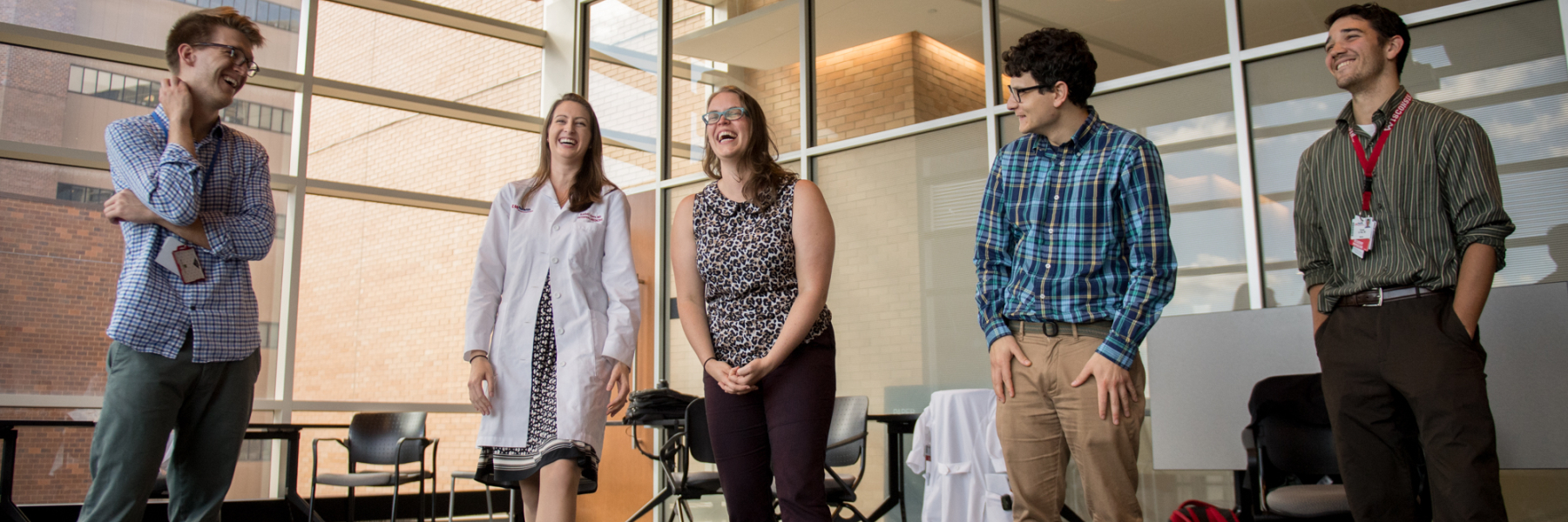 Residents learning improv as part of Empathy course