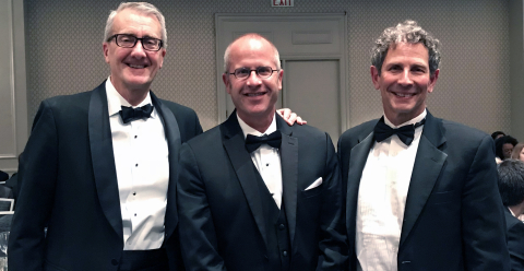 AAP induction ceremony 2018 - Dr. David Andes, Dr. Richard Page, Dr. Bruce Klein