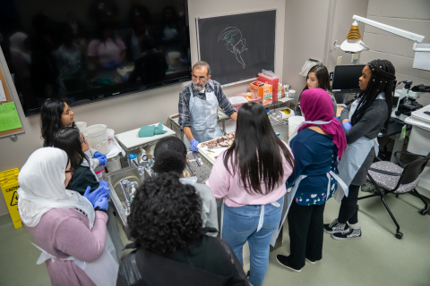 REC students observe brain autopsy