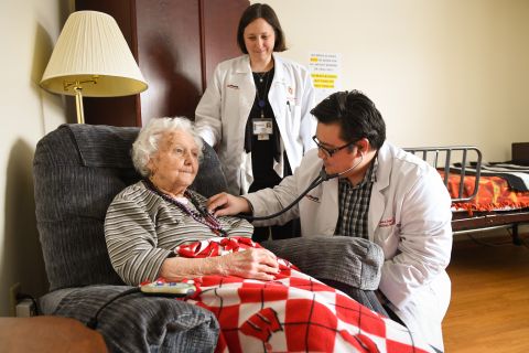 Dr. Dattalo supervises a patient visit