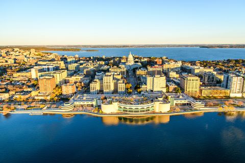 Aerial image of Madison, WI
