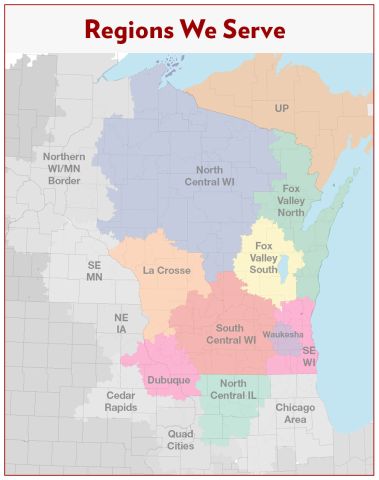Regions we serve