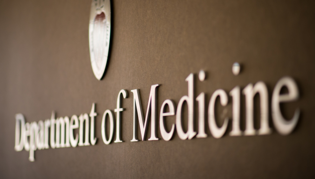 Department of Medicine sign