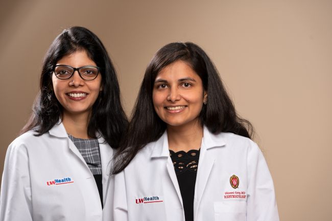 , UW Health Lupus Nephritis Clinic co-founders Tripti Singh, MD, and Shivani Garg, MD, MS