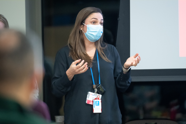 Sarah Donohue, MD, speaks at a WILD session