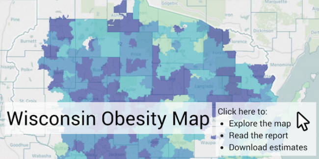 Wisconsin Obesity Map graphic