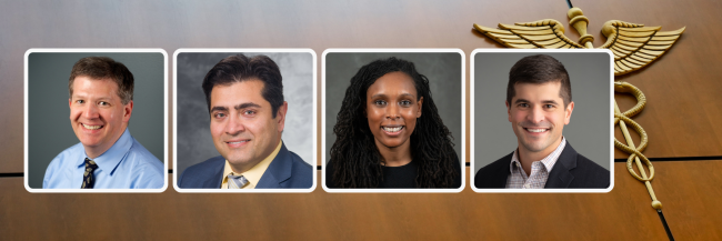 from left: Drs. Patrick Dowling, Hamid Emamekoo, Sancia Ferguson and Peter Kleinschmidt.