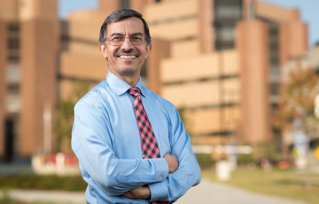 Dr. Nizar Jarjour outside University Hospital