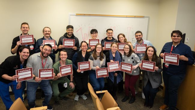 Residents on fellowship match day