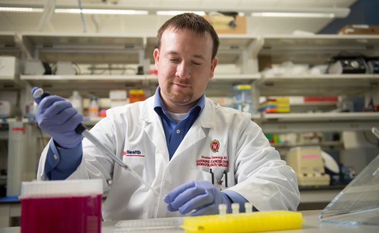 Dr. Dustin Deming in research laboratory