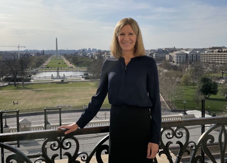 photo of Dr. Ann Sheehy by the Mall in Washington, DC