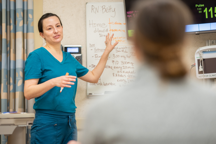 Fellowship program director Sara Johnson in the simulation center. 