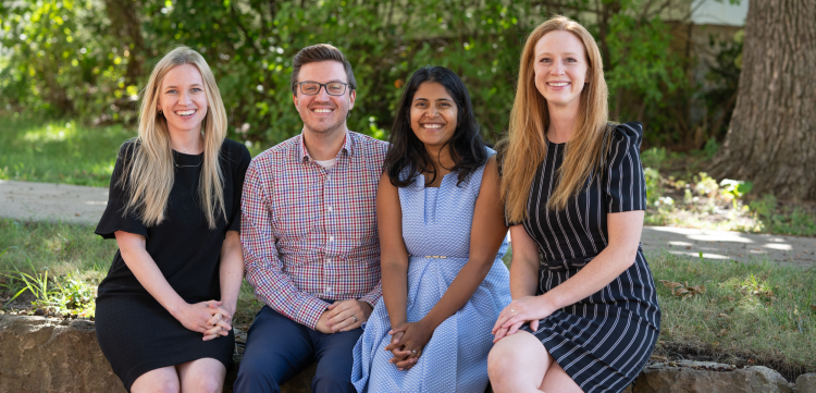 Photo of Kelsey Holbert, Michael Houghan, Caroline Burkey and Amy Bier