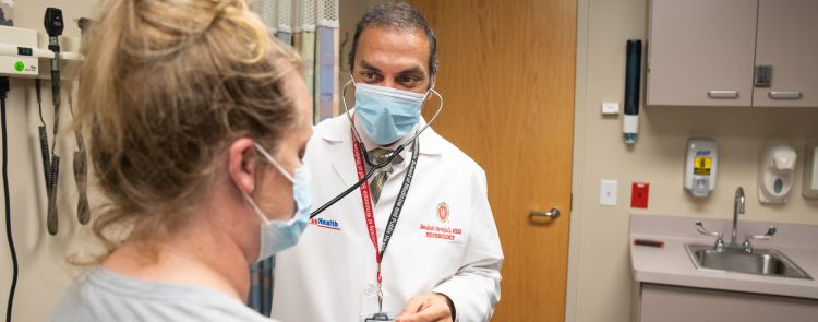 Dr. Parajuli in clinic.