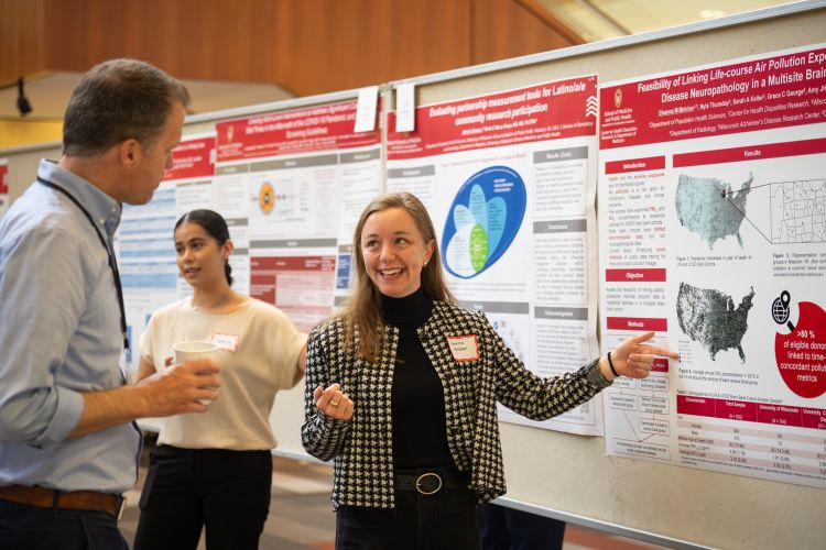 Eleanna Melcher at the poster presentation.