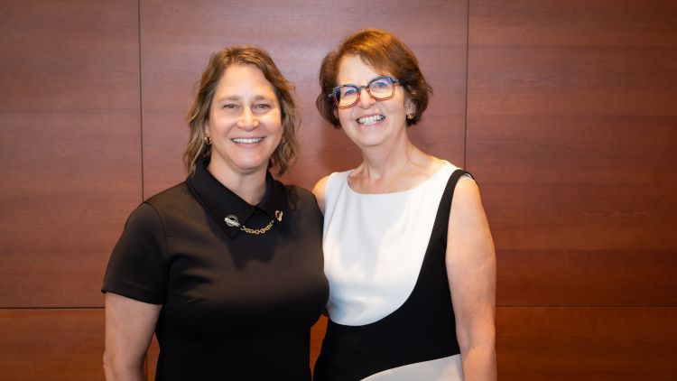 Sheri Lawrence and Department of Medicine Chair Dr. Lynn Schnapp