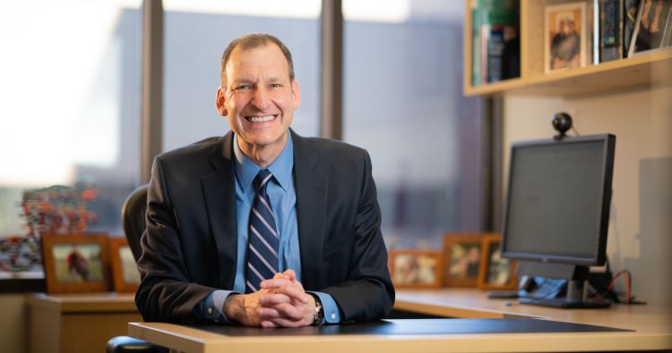 Dr. Jim Stein in his office