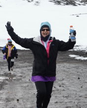 Dr. Schnapp at Antarctica marathon