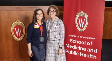 Dr. Nicole Pulia with DOM Chair Lynn Schnapp