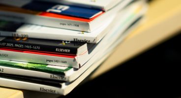 A stack of journals