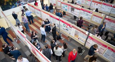 Research Day poster session in full force.