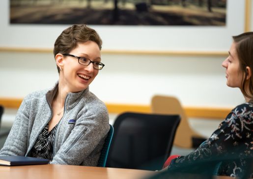Chief resident Callie Plafkin, MD (on left), is one of 16 Department of Medicine residents who all matched into subspecialty fellowships this year.