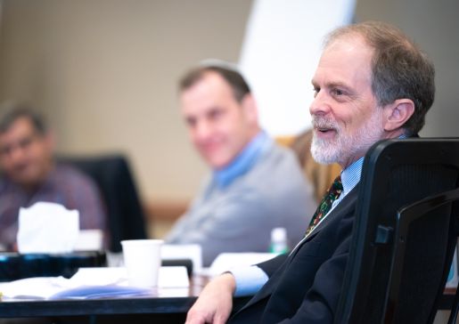 Dr. Kevin McKown (on right) at a Department of Medicine leadership retreat in March 2020. Credit: Clint Thayer/Department of Medicine