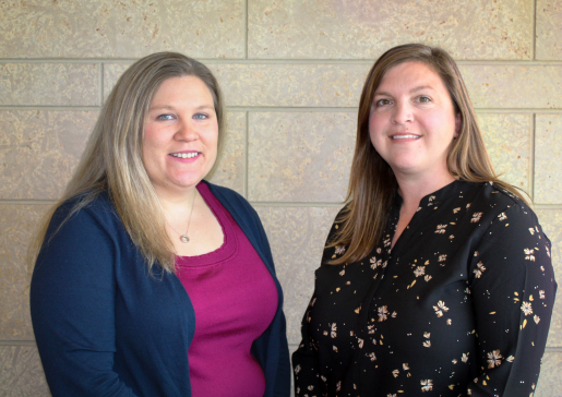Jenna Brink, PA, Critical Care Medicine, BerbeeWalsh Department of Emergency Medicine; Amy Chybowski, APNP, Allergy, Pulmonary, and Critical Care, Department of Medicine. Credit: Treena Fischer/BerbeeWalsh Department of Emergency Medicine.