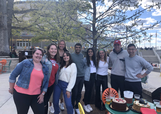 Dr. Lee Eckhardt's lab team at Memorial Union Terrace