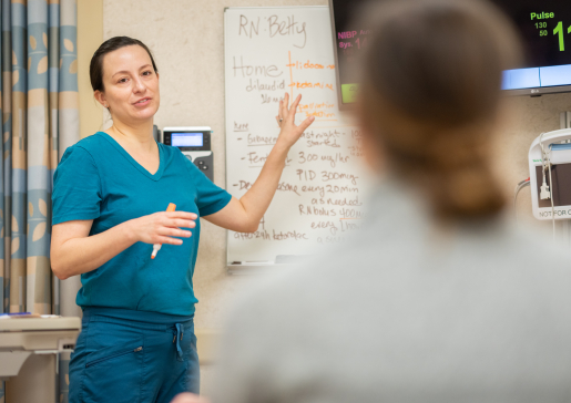 Fellowship program director Sara Johnson in the simulation center. 